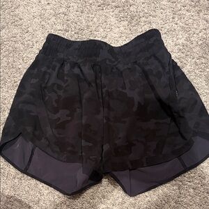 Women's Black Camo Lululemon Shorts
